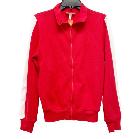 Colsie Women's Red Side Stripe Long Sleeve Full Zip Jacket Size XS - Picture 1 of 4